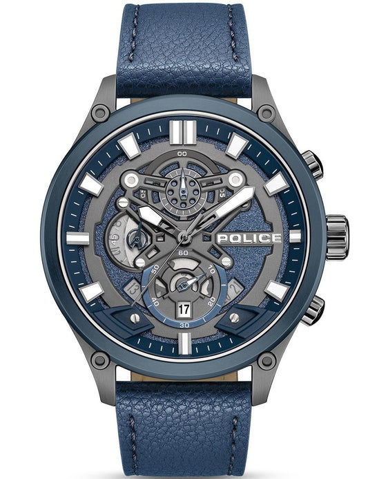 Police Wadden PEWGC0054206 Herrenuhr Blau • Quarz-Chronograph • Mineralglas