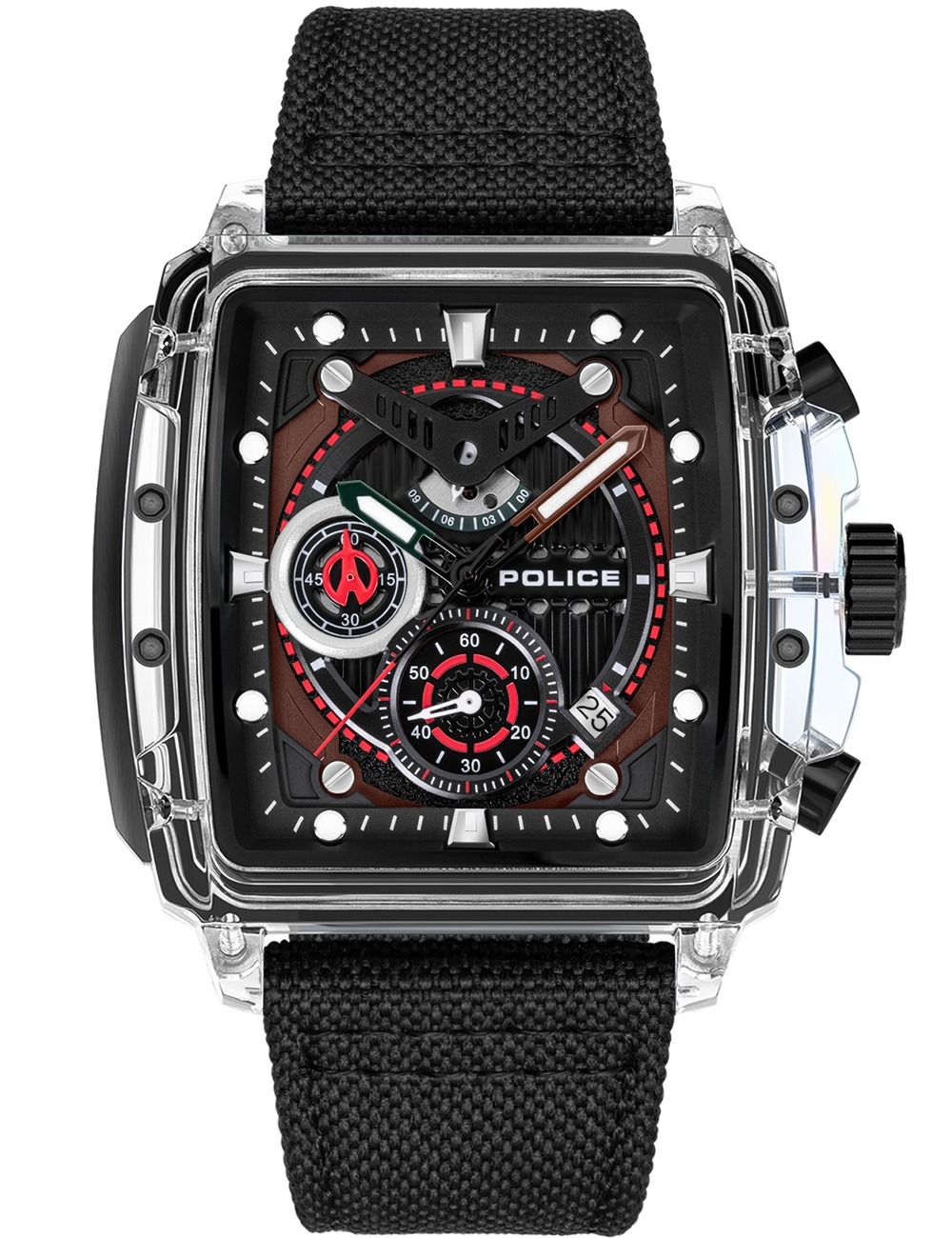 Police Clout Set PEWGC00770X0 Herrenuhr Schwarz • Quarz-Chronograph • 4 Wechselarmbänder, Bild 2