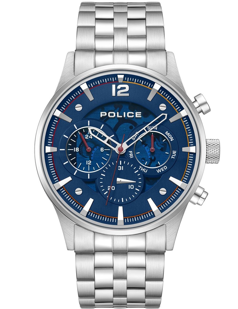 Police Driver II PEWGK0040204 Herrenuhr Blau • Quarz-Chronograph • Mineralglas