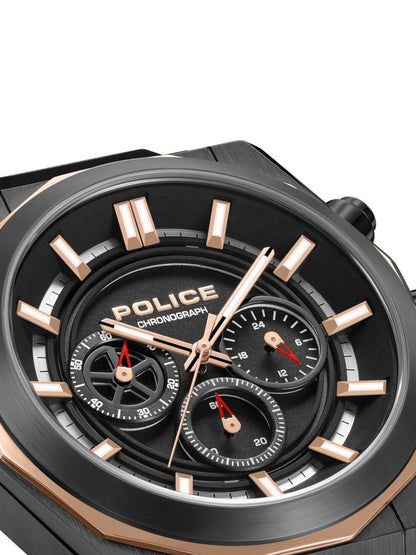 Police Steward PEWGO0093701 Herrenuhr Schwarz • Quarz-Chronograph • Mineralglas, Bild 3