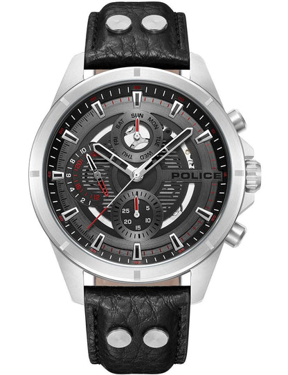 Police Malawi PEWJF0004601 Herrenuhr Silber • Quarz-Chronograph • Mineralglas