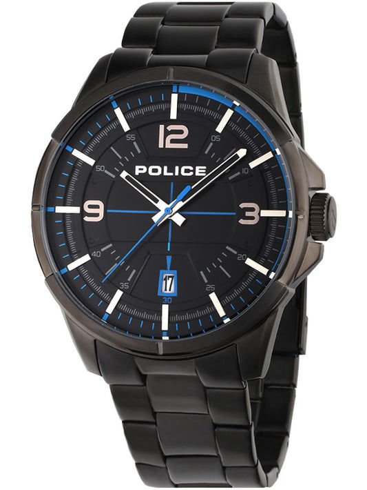 Police PEWJH2007040 Herrenuhr Schwarz • Quarzwerk • Edelstahlgehäuse
