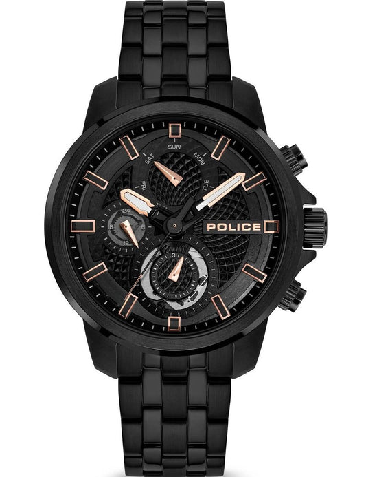 Police Newport PEWJK0021508 Herren • Mineralglas • Datum & Wochentag