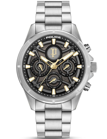 Police Defender PEWJK2227814 Herrenuhr Schwarz • 45 mm Gehäuse • 5 ATM Wasserdicht