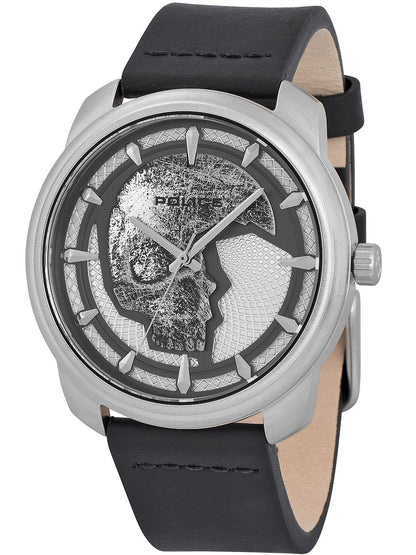Police Bleder PL15714JS.04 Herrenuhr Schwarz • Totenkopf-Design • Quarzwerk
