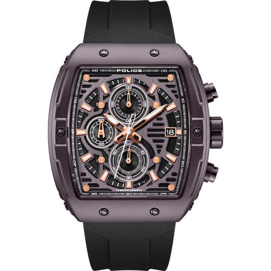 Police Connector Rebel PEWGO0000703 Herren Armbanduhr Schwarz • Chronograph • Mineralglas