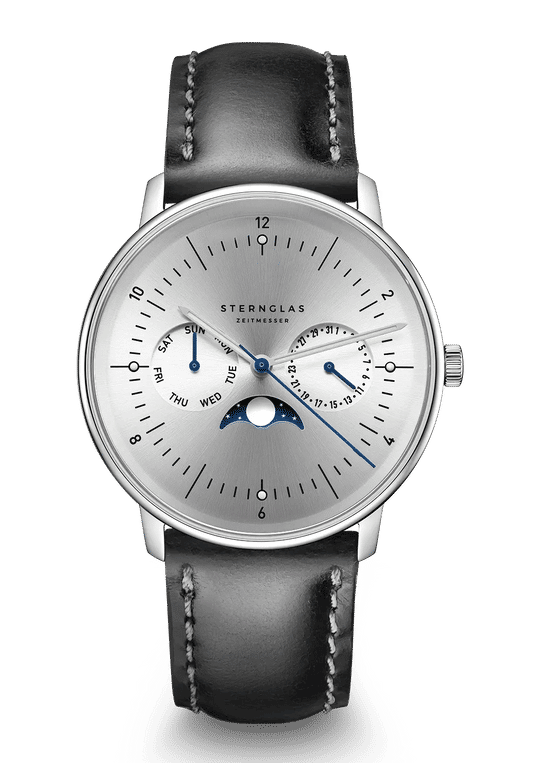 Sternglas Naos Mondphase Unisex Armbanduhr • Quarzwerk • Mondphasenzeiger