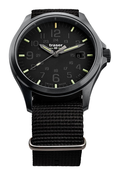 Traser P67 Officer Pro Black Nato Herrenuhr • Tritium-Leuchtzeiger • Saphirglas