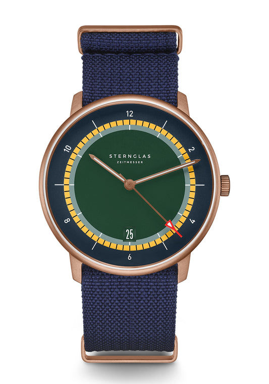 Sternglas Naos Edition Argo Bronze S01-NAX48-FI08 Herrenuhr Marineblau • Saphirglas gewölbt • Miyota GR12 Quarzwerk