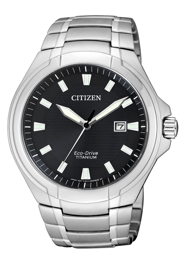 Citizen Eco-Drive AW1900-50E Herrenuhr Schwarz • Super Titanium • Solarbetrieb