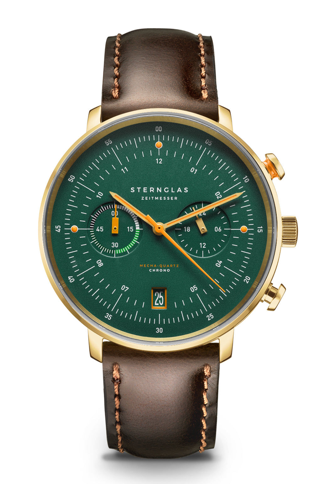 Sternglas Hamburg Chrono Edition Vintage S01-HCV22-BR01 Herren • Mecha-Quartz Chronograph • Saphirglas