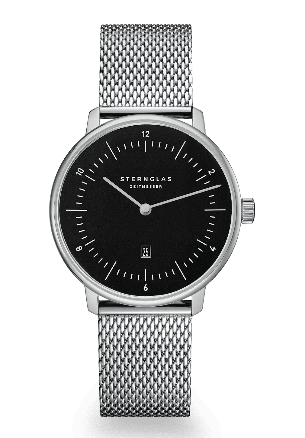 Sternglas Naos XS Damen Armbanduhr Pianoschwarz • Schlankes Quarzwerk • Minimalistisches Design