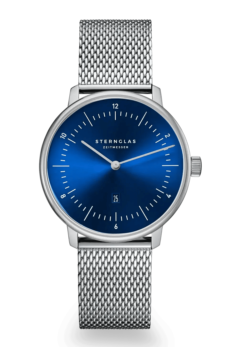 Sternglas Naos XS Damen Armbanduhr Tiefblau • Schlankes Bauhaus-Design • Quarzwerk