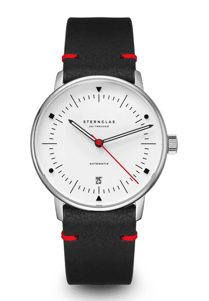 Sternglas Naos Edition Bauhaus X Armbanduhr Rot • Bauhaus-Design • Deutsche Uhrenmarke