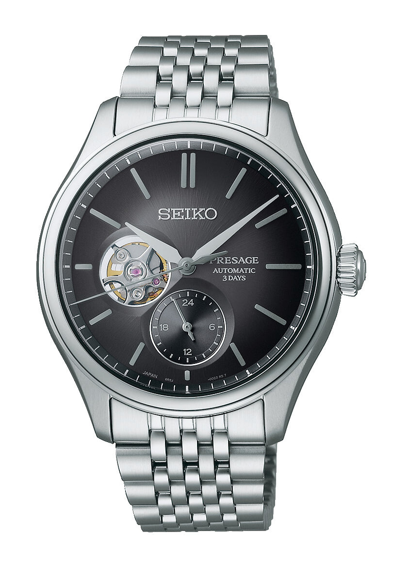 Seiko Presage SARJ009 Herrenuhr Grau • Saphirglas • Open Heart Automatik