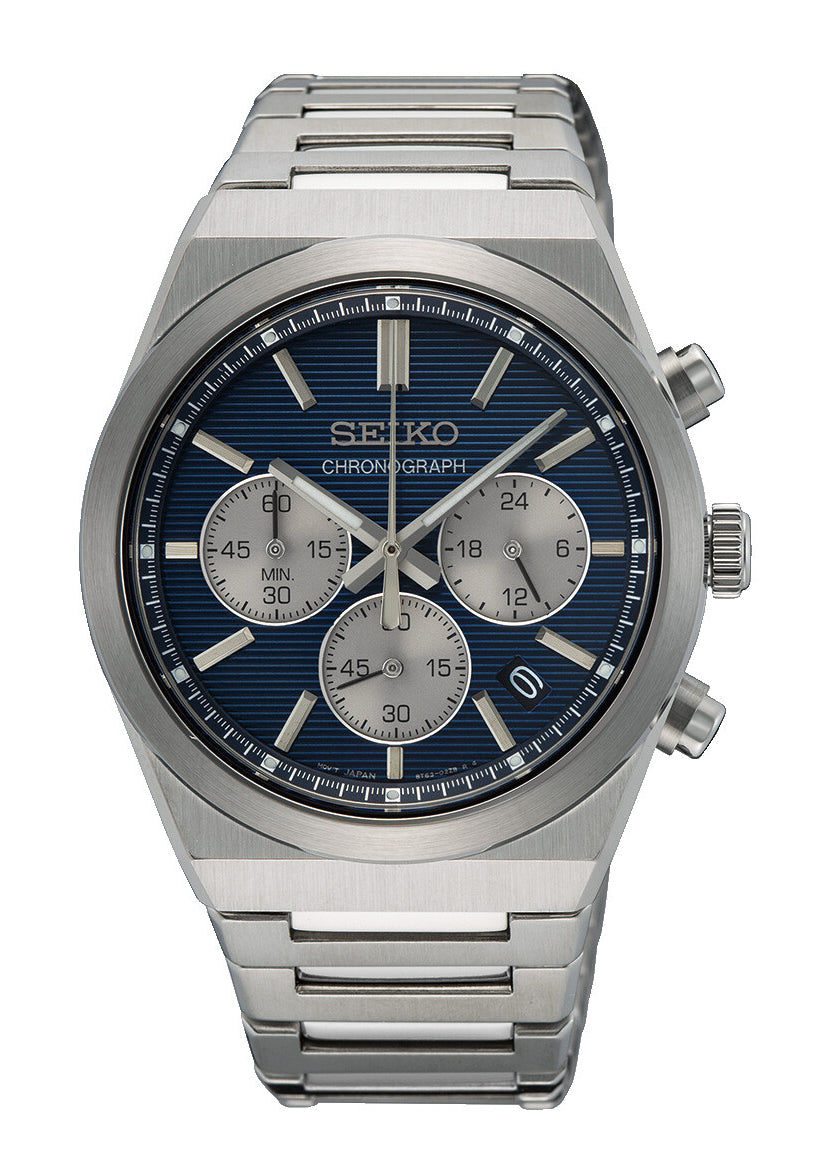 Seiko SSB453P1 Herrenuhr Blau • Quarz-Chronograph • Hardlex-Glas