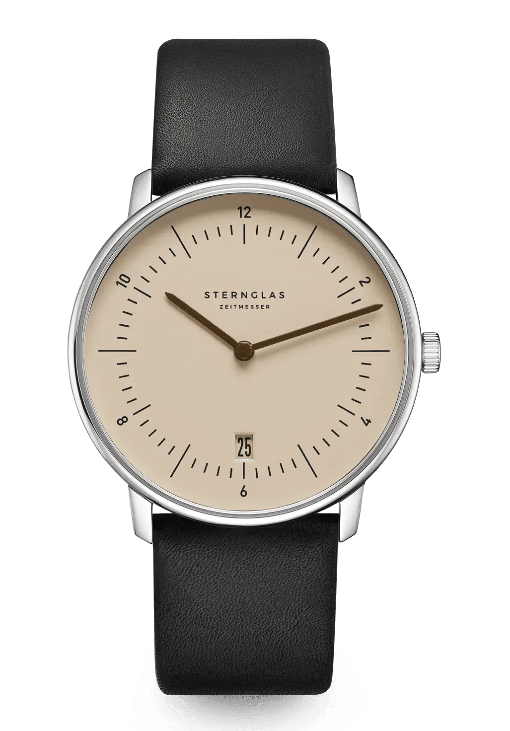 Sternglas Naos S01-NQ-07 Unisex Armbanduhr Sandbraun • Bauhausdesign • Quarzwerk