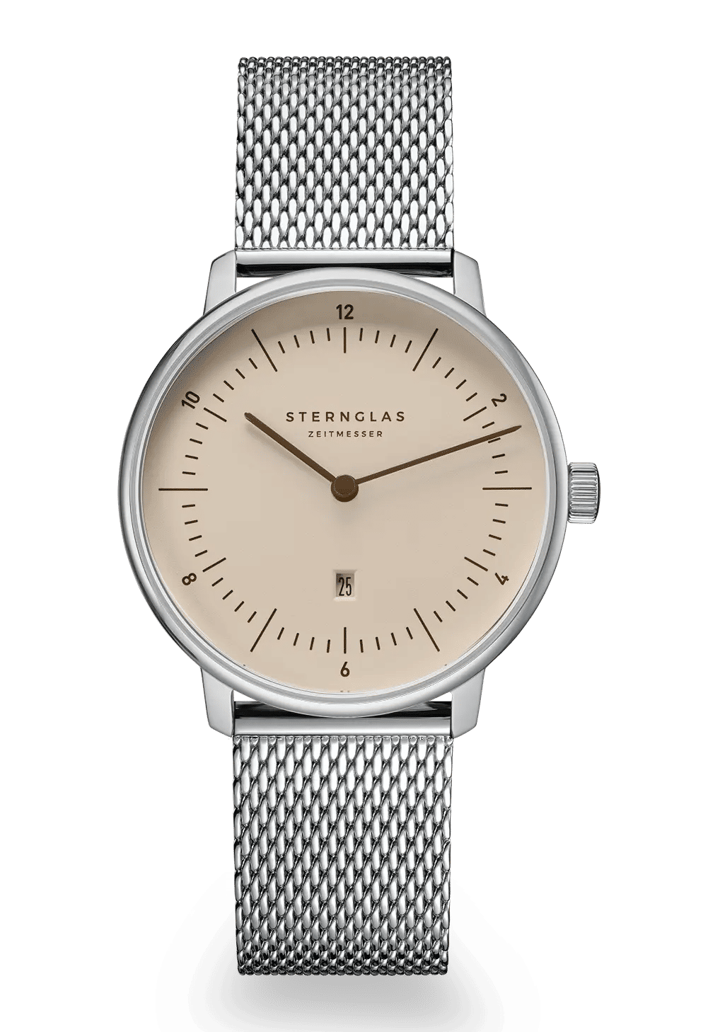 Sternglas Naos XS Damen Armbanduhr Sandbraun • Schlankes Quarzwerk • Minimalistisches Design