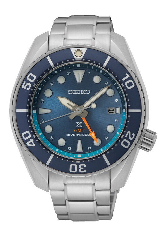 Seiko Prospex SUMO SFK001 Herrenuhr Blau • Saphirglas • Solar-GMT-Taucheruhr