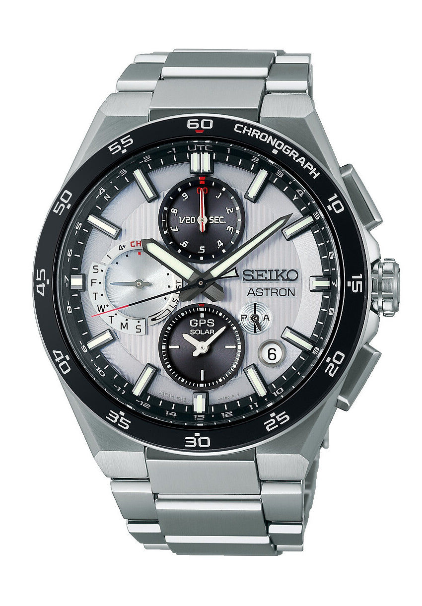 Seiko Astron GPS Solar Dual Time Chronograph • GPS-Solarwerk Kaliber 5X83 • Titan-Saphirglas-Kombination