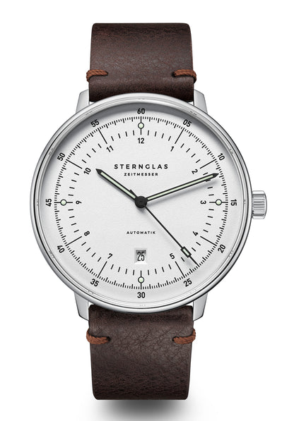 Sternglas Hamburg Automatik Herren Mokka • Miyota 8215 Automatikwerk • Gewölbtes Saphirglas