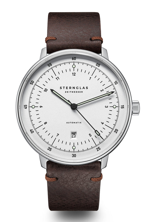 Sternglas Hamburg Automatik Herren Mokka • Miyota 8215 Automatikwerk • Gewölbtes Saphirglas