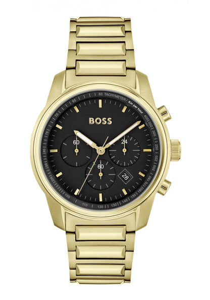 BOSS Trace 1514006 Herren Chronograph Schwarz • Quarzwerk • Mineralglas