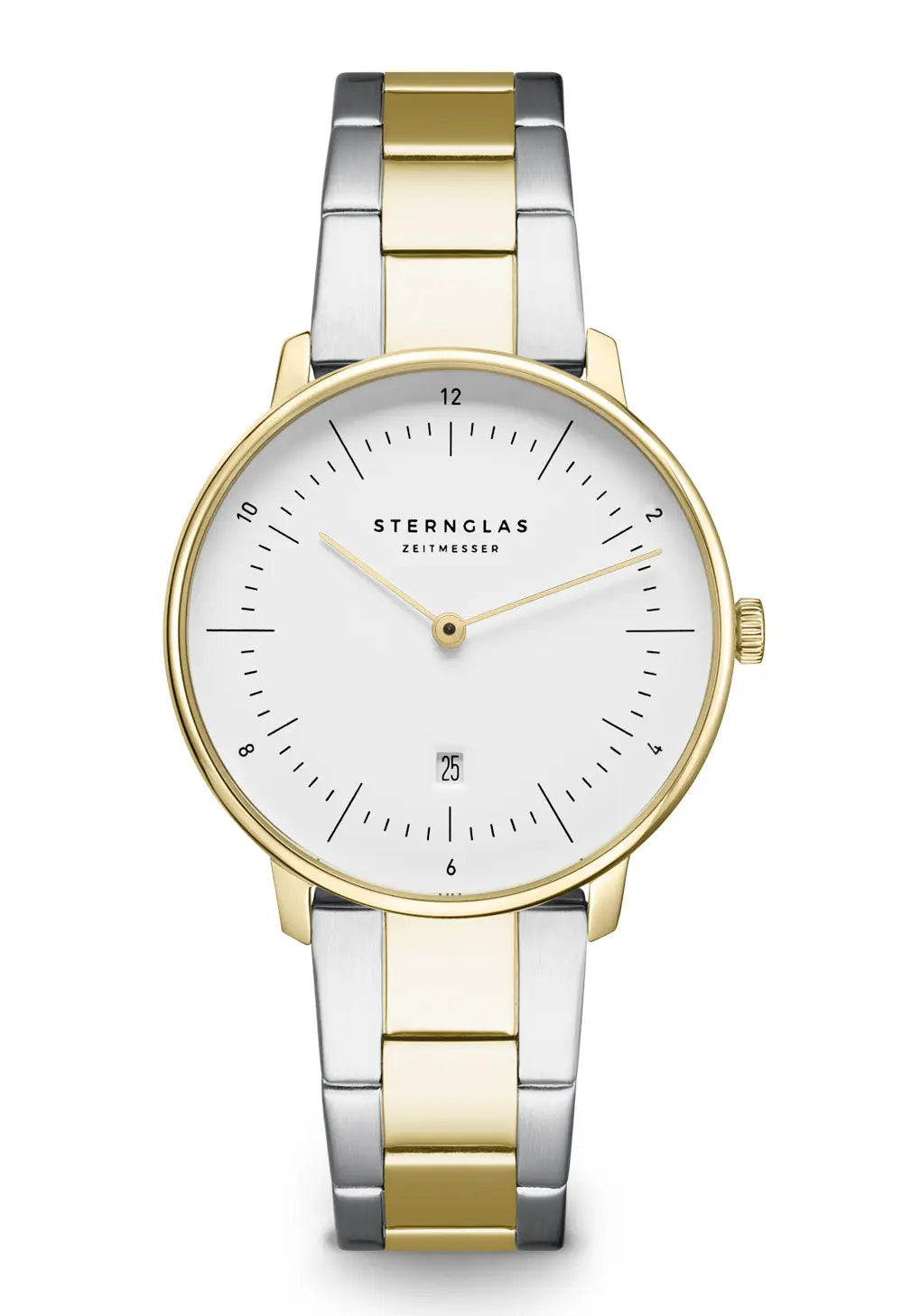 Sternglas Naos XS Damen Armbanduhr Bicolor • Quarzwerk • Bauhaus-Design