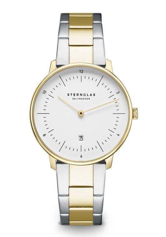 Sternglas Naos XS Damen Armbanduhr Bicolor • Quarzwerk • Bauhaus-Design