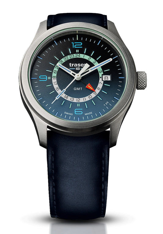 Traser Aurora GMT Herren • Zweite Zeitzone (GMT) • Tritium-Leuchtmasse