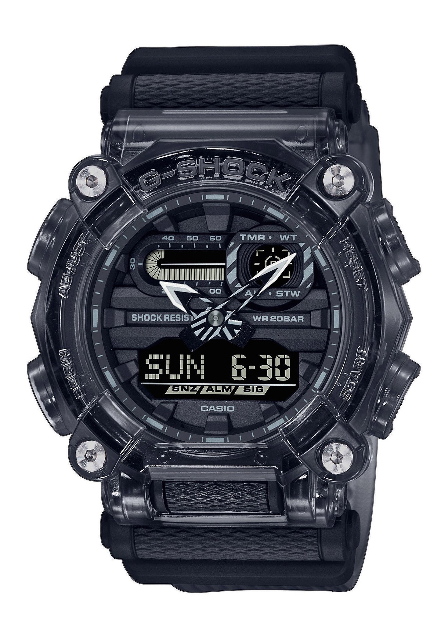 Casio G-Shock GA-2100SKE-7AER Herren Armbanduhr Transparent • Skeleton-Design • 20 BAR Wasserdicht