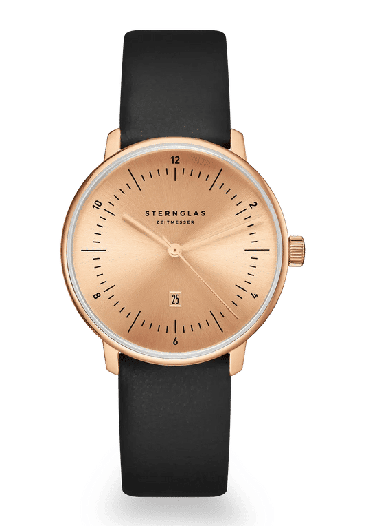 Sternglas Naos XS Edition Elyra Damen Armbanduhr Roségold • Bauhaus-Design • Quarzwerk