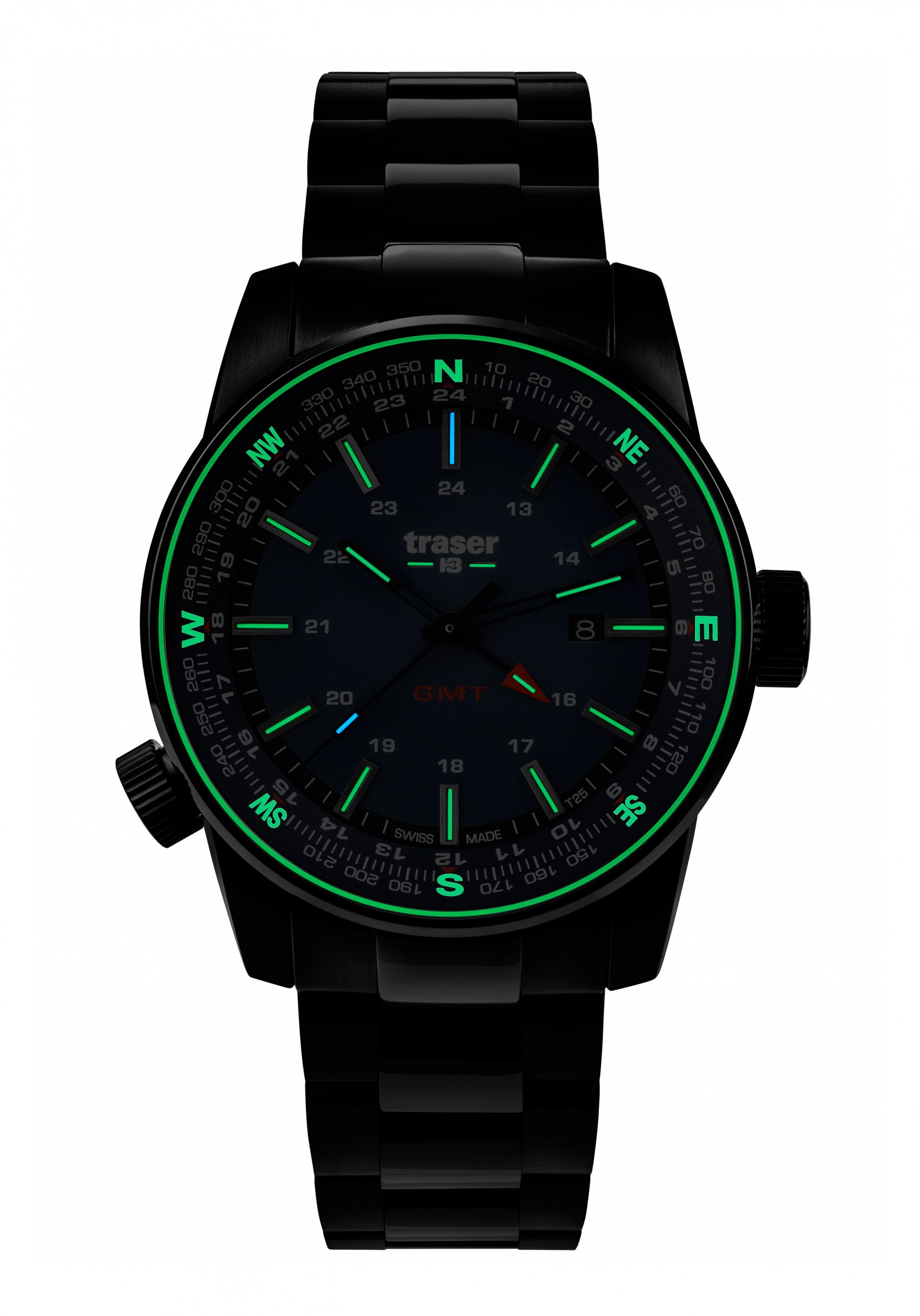 Traser P68 Pathfinder GMT Herren Armbanduhr Schwarz • Tritium-Leuchtmasse • GMT Zweitzeitzone, Bild 2