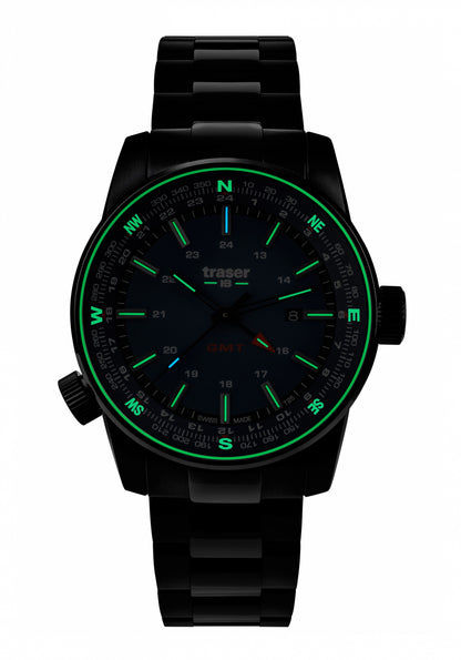 Traser P68 Pathfinder GMT Herren Armbanduhr Schwarz • Tritium-Leuchtmasse • GMT Zweitzeitzone, Bild 2