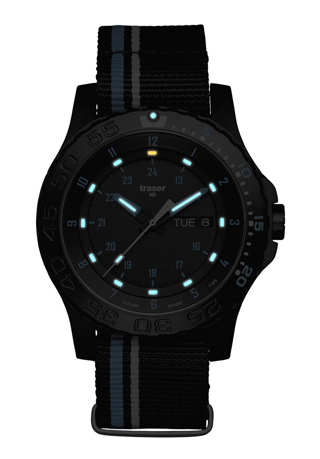 Traser Blue Infinity Herrenuhr • Tritium-Leuchtmarkierungen • Outdoor-Armbanduhr, Bild 2