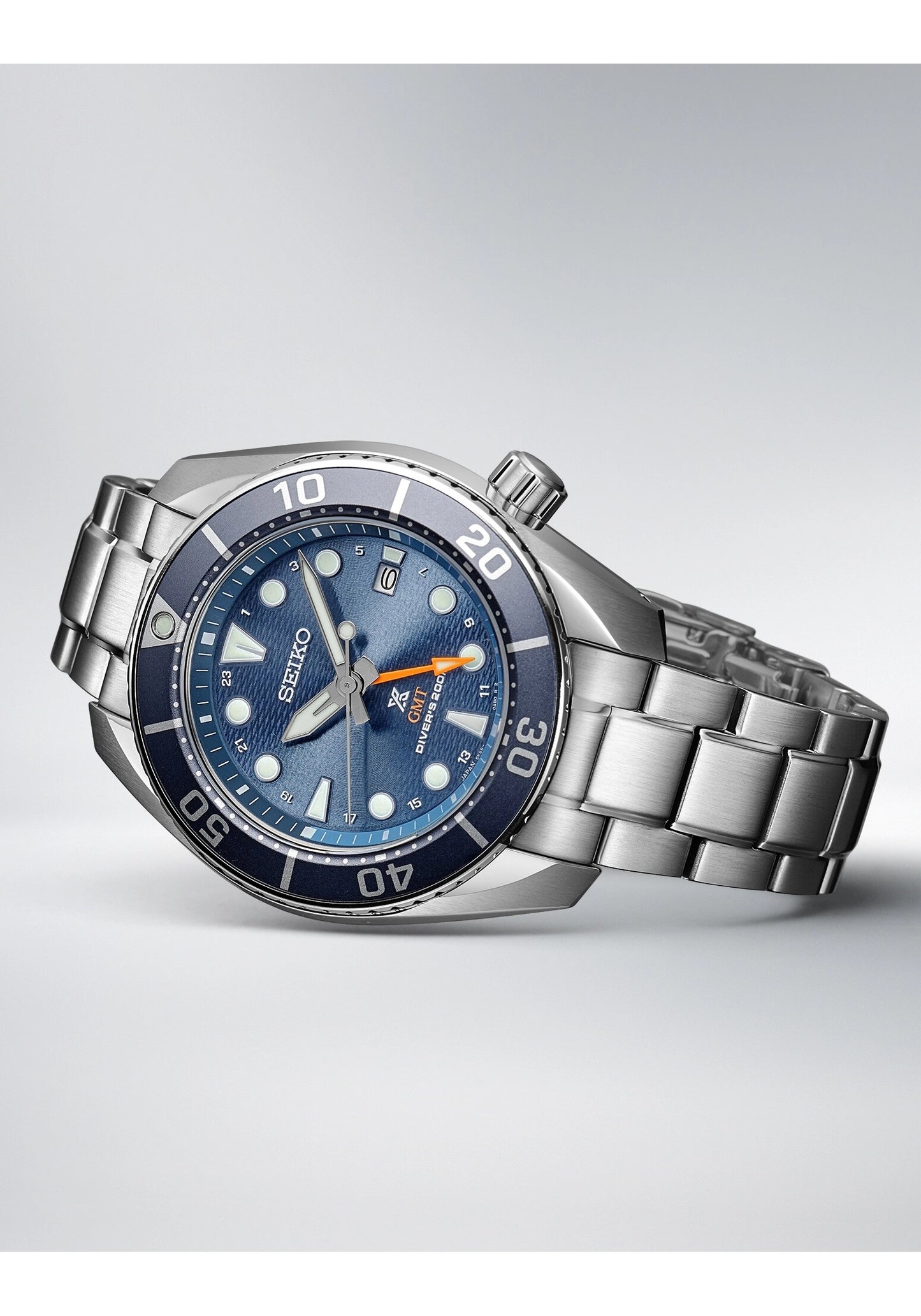 Seiko Prospex SUMO SFK001 Herrenuhr Blau • Saphirglas • Solar-GMT-Taucheruhr, Bild 2