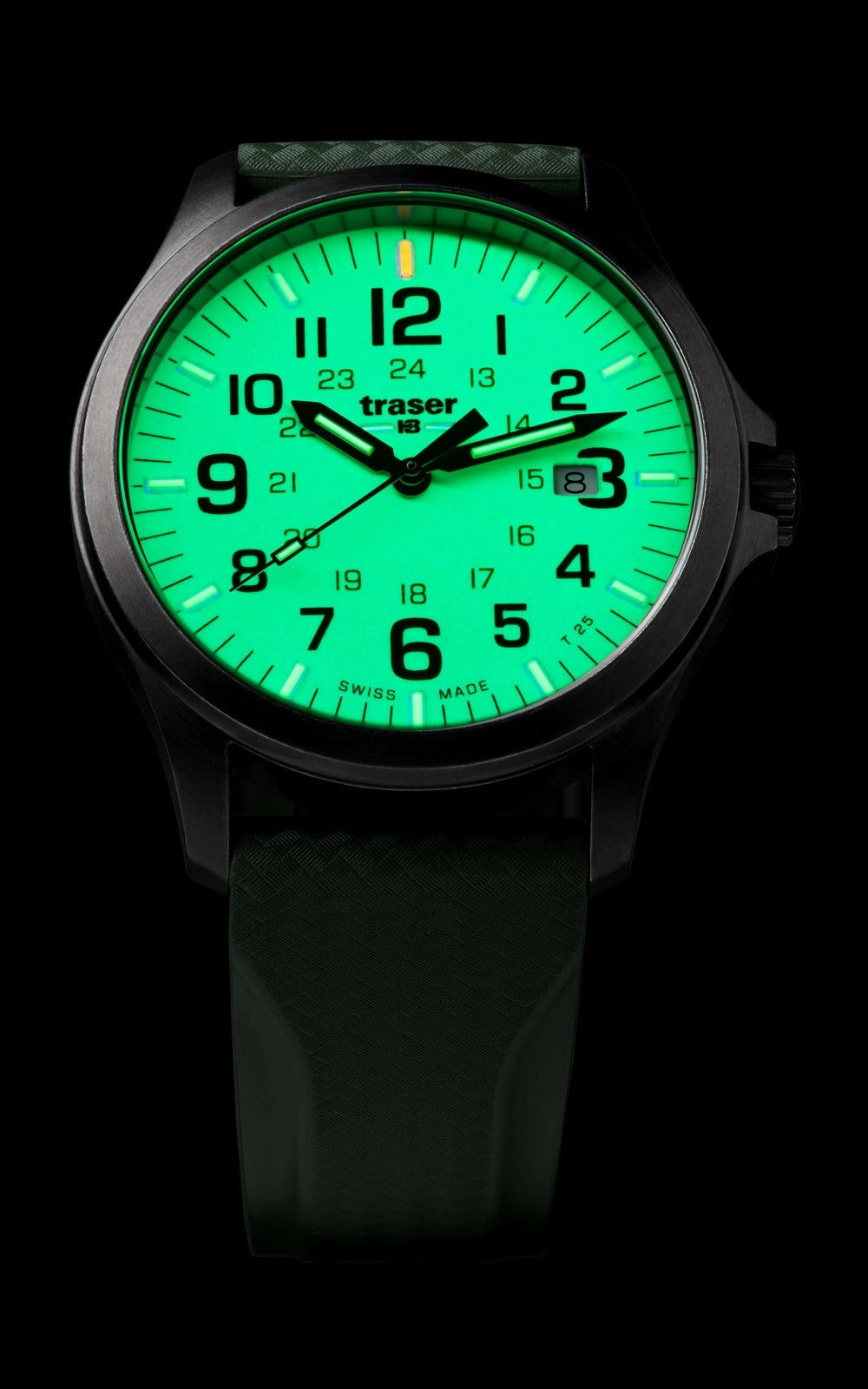Traser Officer Pro Gunmetal Lime Herrenuhr • Tritiumlicht • Militärqualität, Bild 2