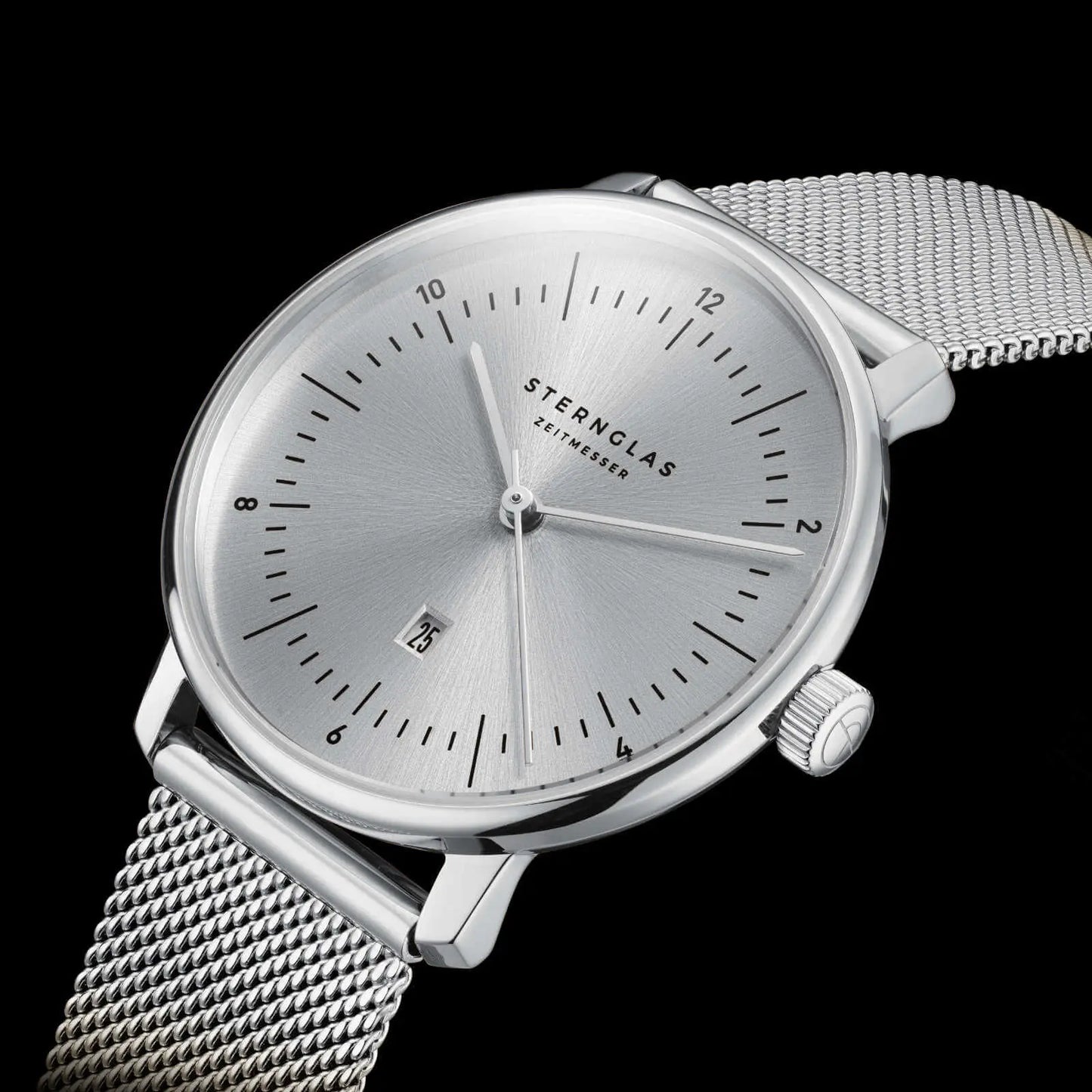 Sternglas Naos XS Elyra Damen Armbanduhr Silber • Minimalistisches Bauhaus-Design • Quarzwerk, Bild 3