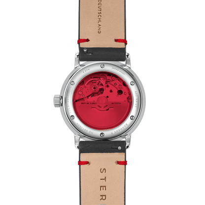 Sternglas Naos Edition Bauhaus X Armbanduhr Rot • Bauhaus-Design • Deutsche Uhrenmarke, Bild 3