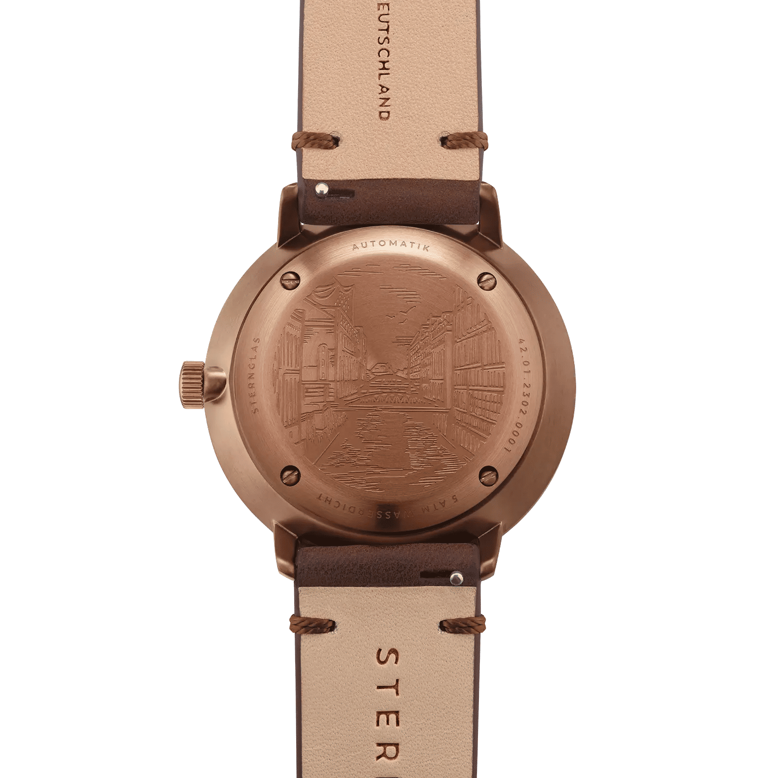 Sternglas Hamburg Automatik Bronze 42mm Herrenuhr • Saphirglas • Miyota Automatikwerk, Bild 3