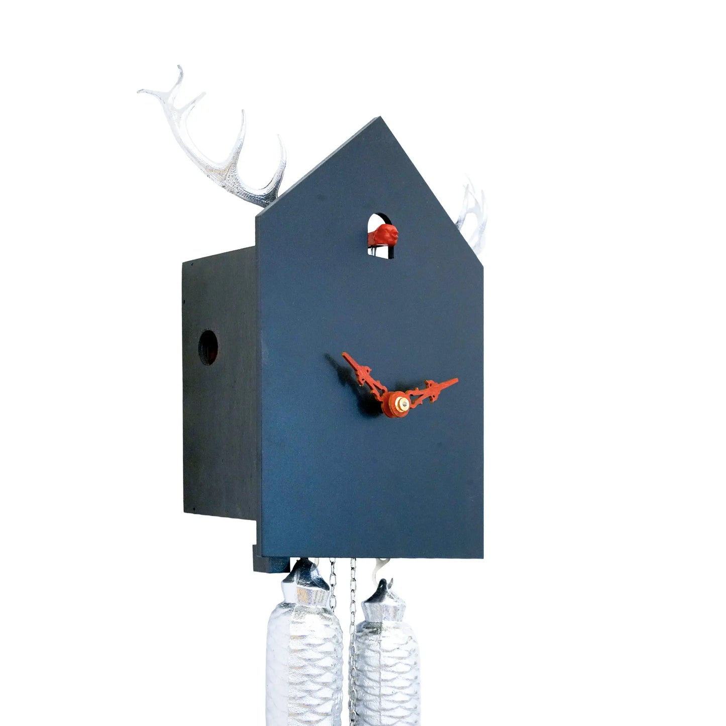 Rombach & Haas STYLE OD34HG-2/6 Wall Clock Black • Mechanical 8-Day Movement • Original Black Forest Cuckoo Clock