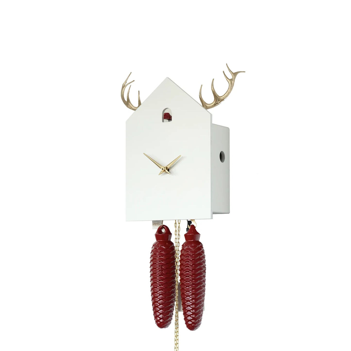 Rombach & Haas Style OD34HG-1/3 Wall Clock White • Mechanical 8-Day Movement • Original Black Forest Cuckoo Clock