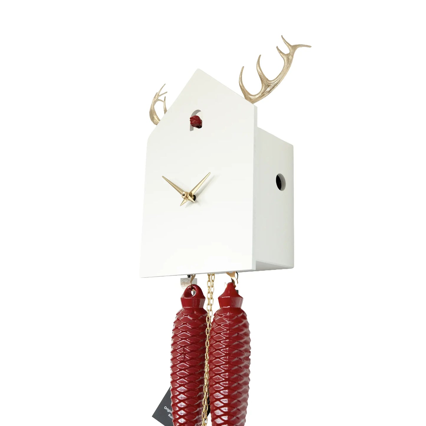 Rombach & Haas Style OD34HG-1/3 Wall Clock White • Mechanical 8-Day Movement • Original Black Forest Cuckoo Clock