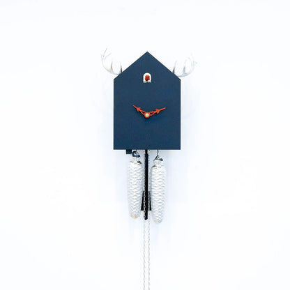 Rombach & Haas STYLE OD34HG-2/6 Wall Clock Black • Mechanical 8-Day Movement • Original Black Forest Cuckoo Clock