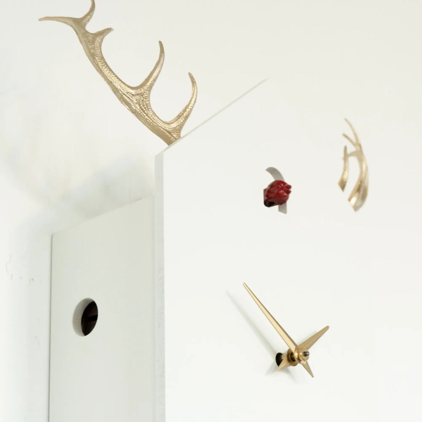 Rombach & Haas Style OD34HG-1/3 Wall Clock White • Mechanical 8-Day Movement • Original Black Forest Cuckoo Clock
