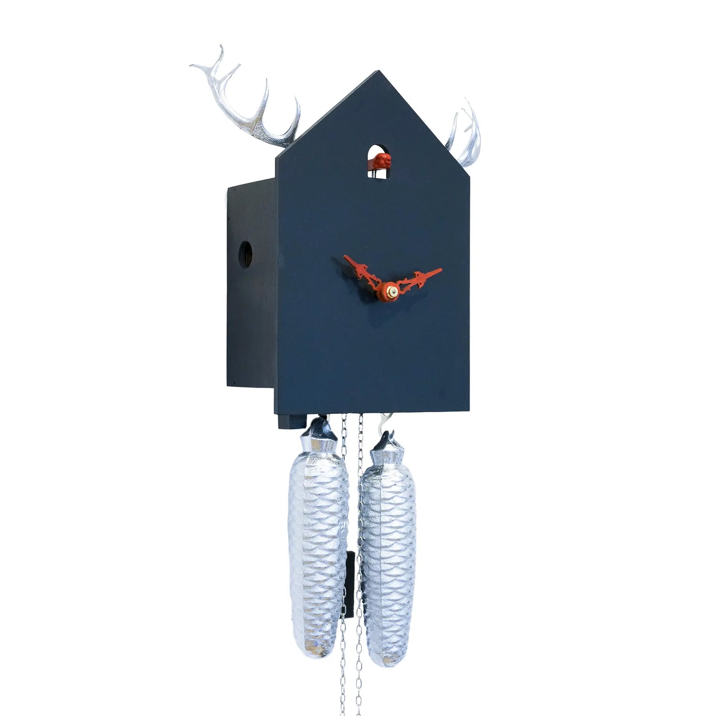 Rombach & Haas STYLE OD34HG-2/6 Wall Clock Black • Mechanical 8-Day Movement • Original Black Forest Cuckoo Clock