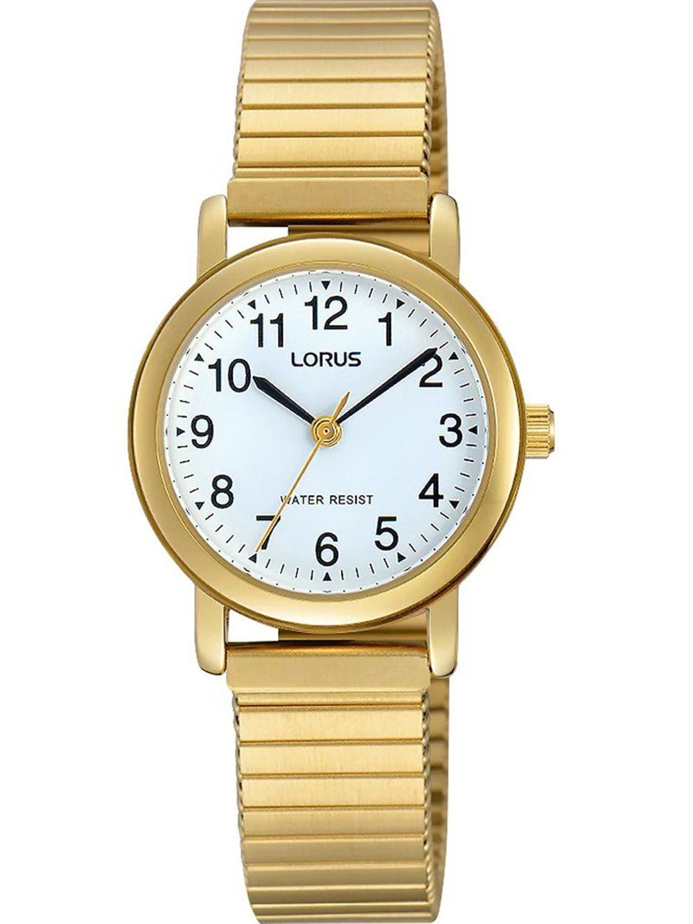 Lorus RRX04HX9 Damen Armbanduhr • Mineralglas • Goldenes Zugband