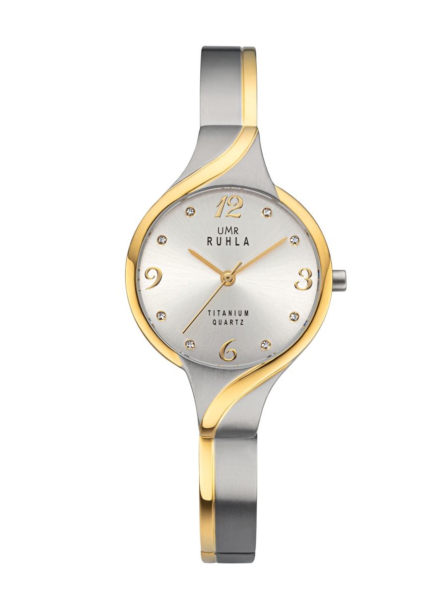 UMR Ruhla RUHLA-Style RS42440 Damen Armbanduhr Bicolor • Miyota Quarzwerk • Swarovski Steinchen