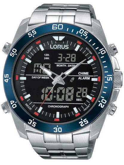 Lorus RW623AX5 Herren Armbanduhr • Analog-Digital Chronograph • 10 bar Wasserdicht
