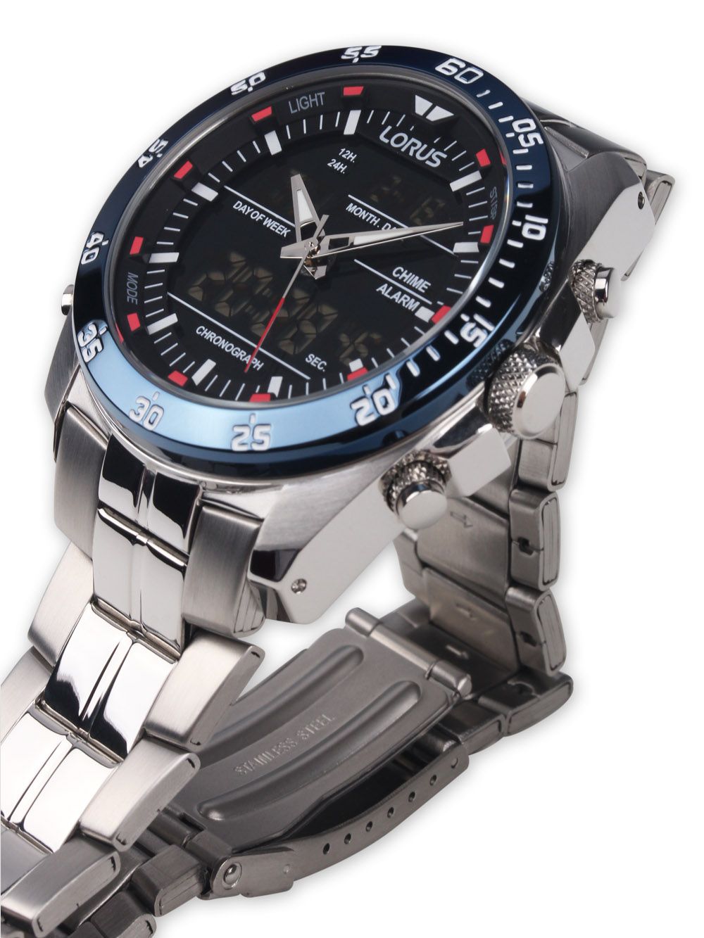 Lorus RW623AX5 Herren Armbanduhr • Analog-Digital Chronograph • 10 bar Wasserdicht, Bild 2